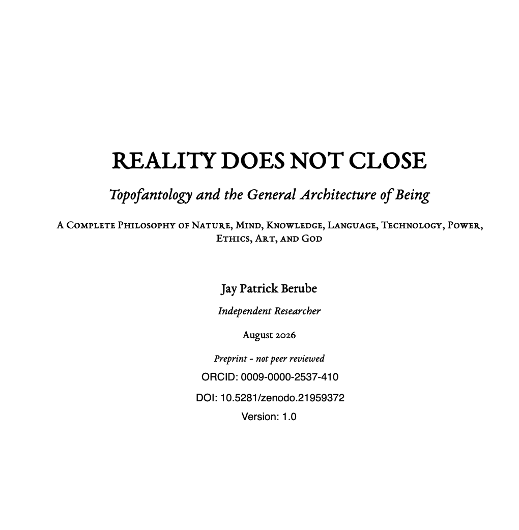 Reality Does Not Close